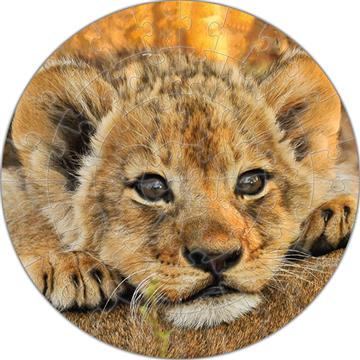 Puzzle Round Lion Cub, 56 pcs