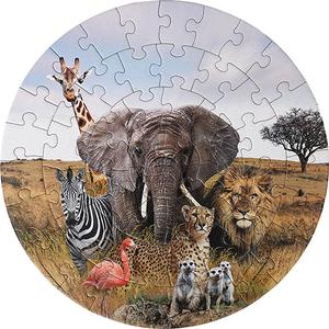 Puzzle Round Savannah, 56 pcs