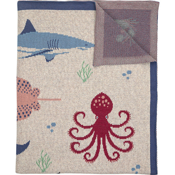 
            
                Load image into Gallery viewer, Throw Organic Cotton Ocean
            
        